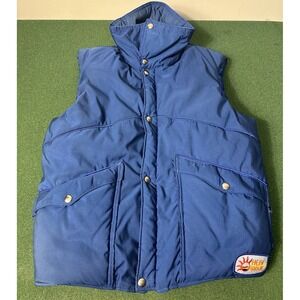 Vintage 80s Heat Wave Button/Zip Puffer Vest Made in USA • Size Medium - Rare